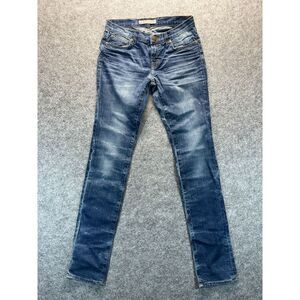 J Brand Jeans Women's‎ 27 Skinny Acid Wash Medium Blue Stretch Denim Low Rise